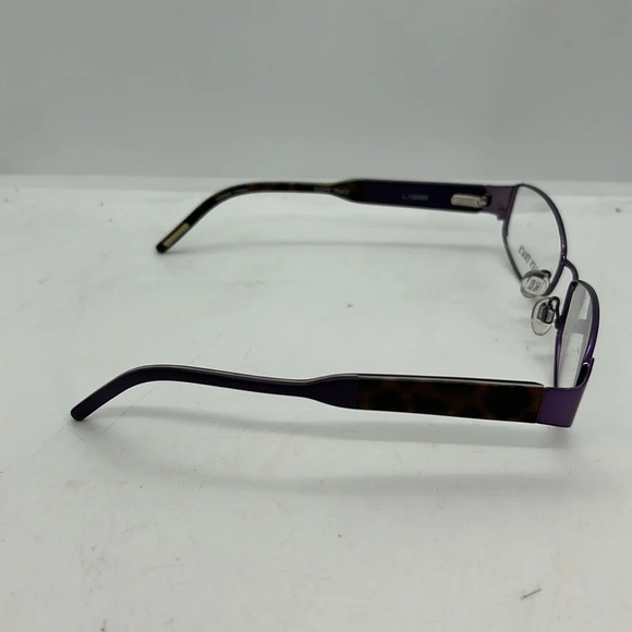 Ellen Tracy Madrid Eyeglasses Frames.RXable Plum and Leopard. NWT main image 5